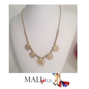 Gold Tone Feminine Flower Necklace by Lucky Brand